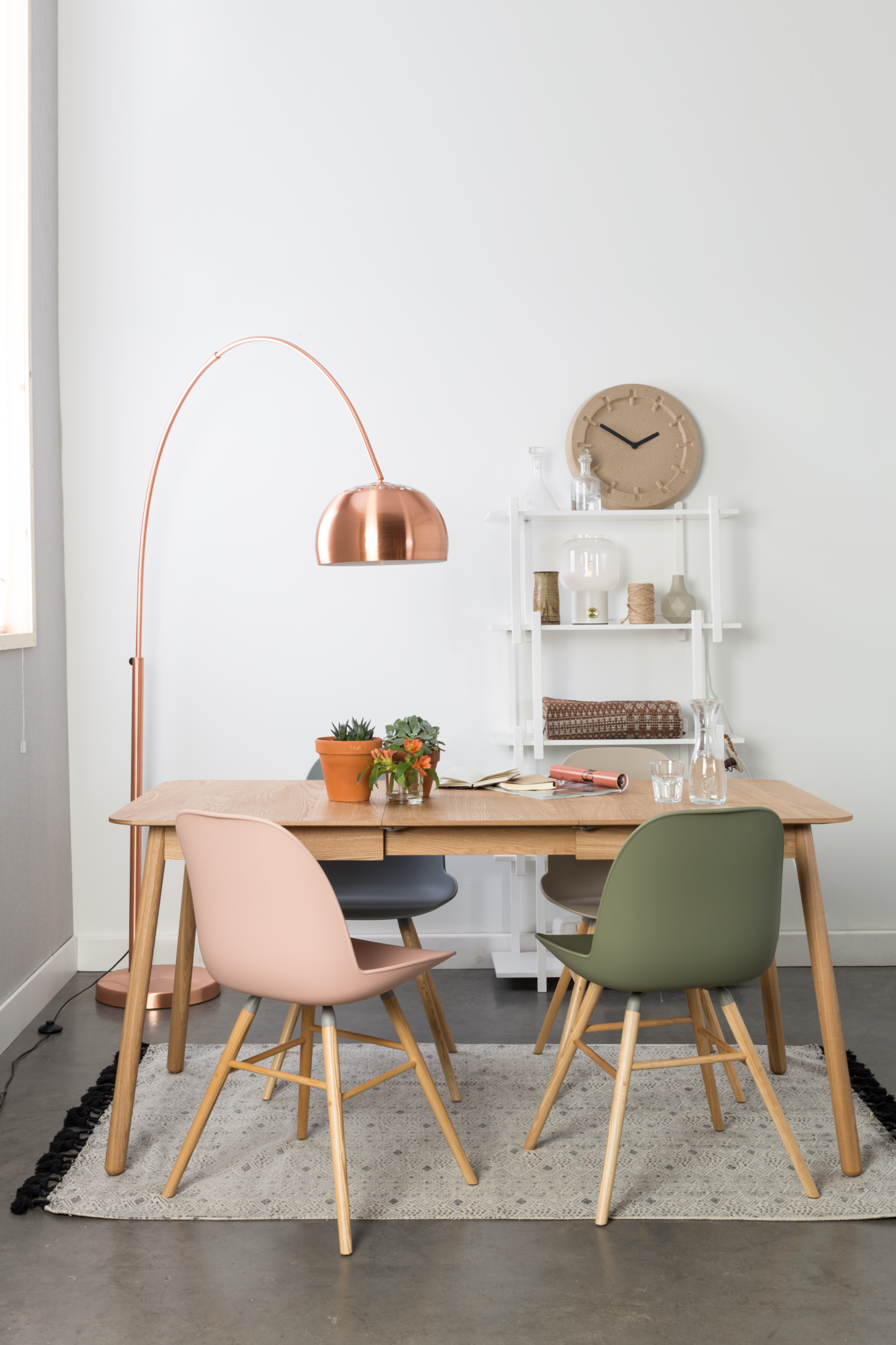 Eettafel Glimps rechthoekig uitschuifbaar naturel 120-160 x 80