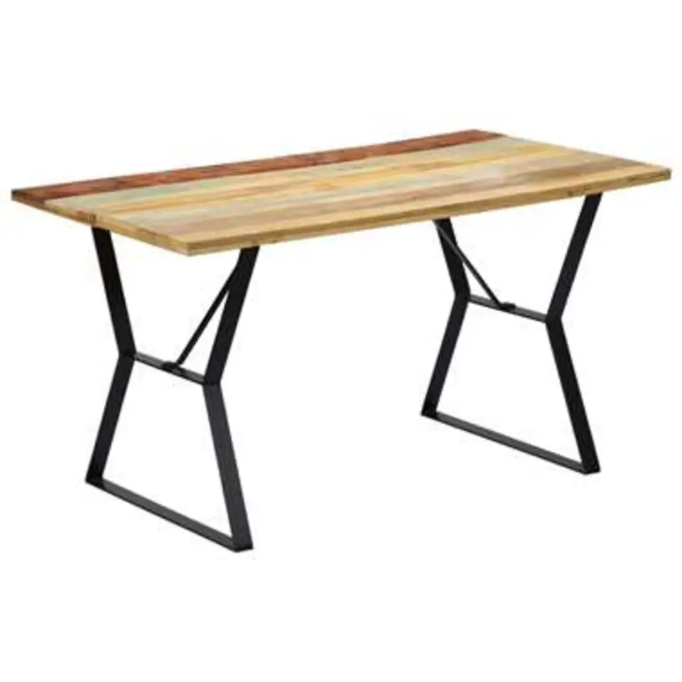 vidaXL - Eettafel - Multikleur - Hout - 140 x 80 x 76 cm