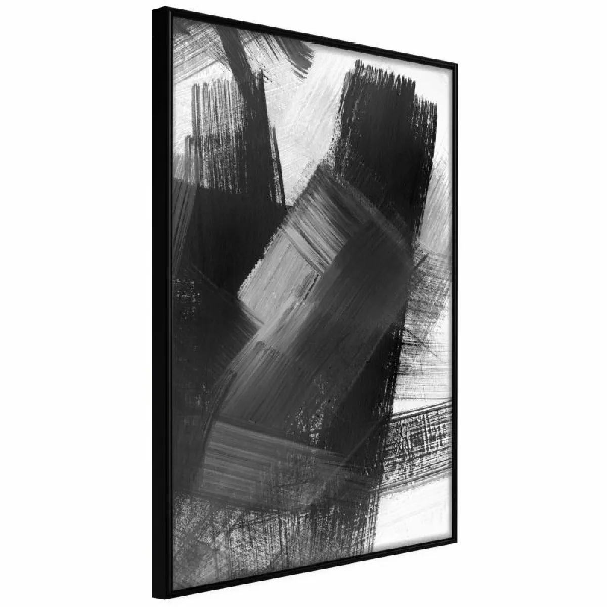 Paris Prix Affiche encadrée Black Mosaic 40x60 cm - Noir