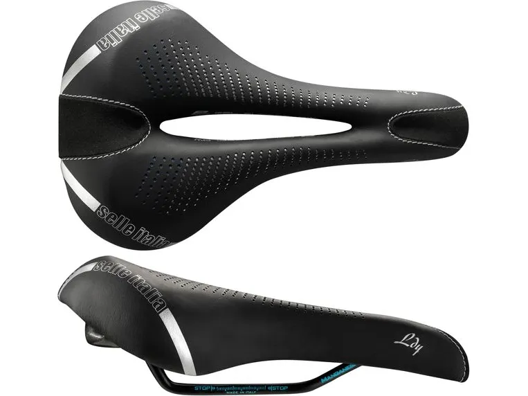 Selle Italia Siodło SELLE ITALIA DIVA GEL SUPERFLOW L (id match - L3) TI 316 Tube 7, fibra-tek, 285g sort (NEW)