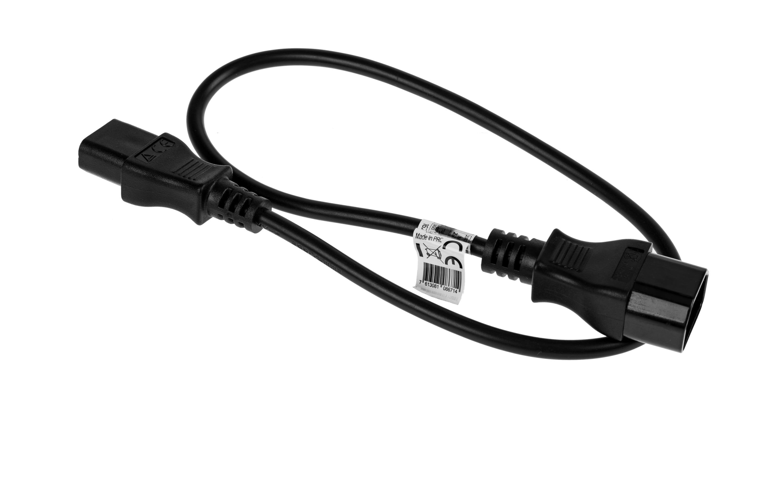 Verlängerungskabel C13-C14 0.5 m SchwarzNetzkabel-Verlängerung H05 VV-F3G0.75