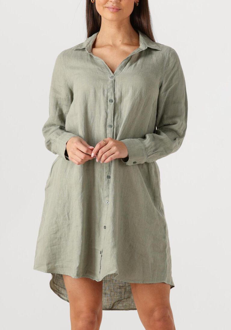 groene mos mosh mini jurk mmrielle linen dress