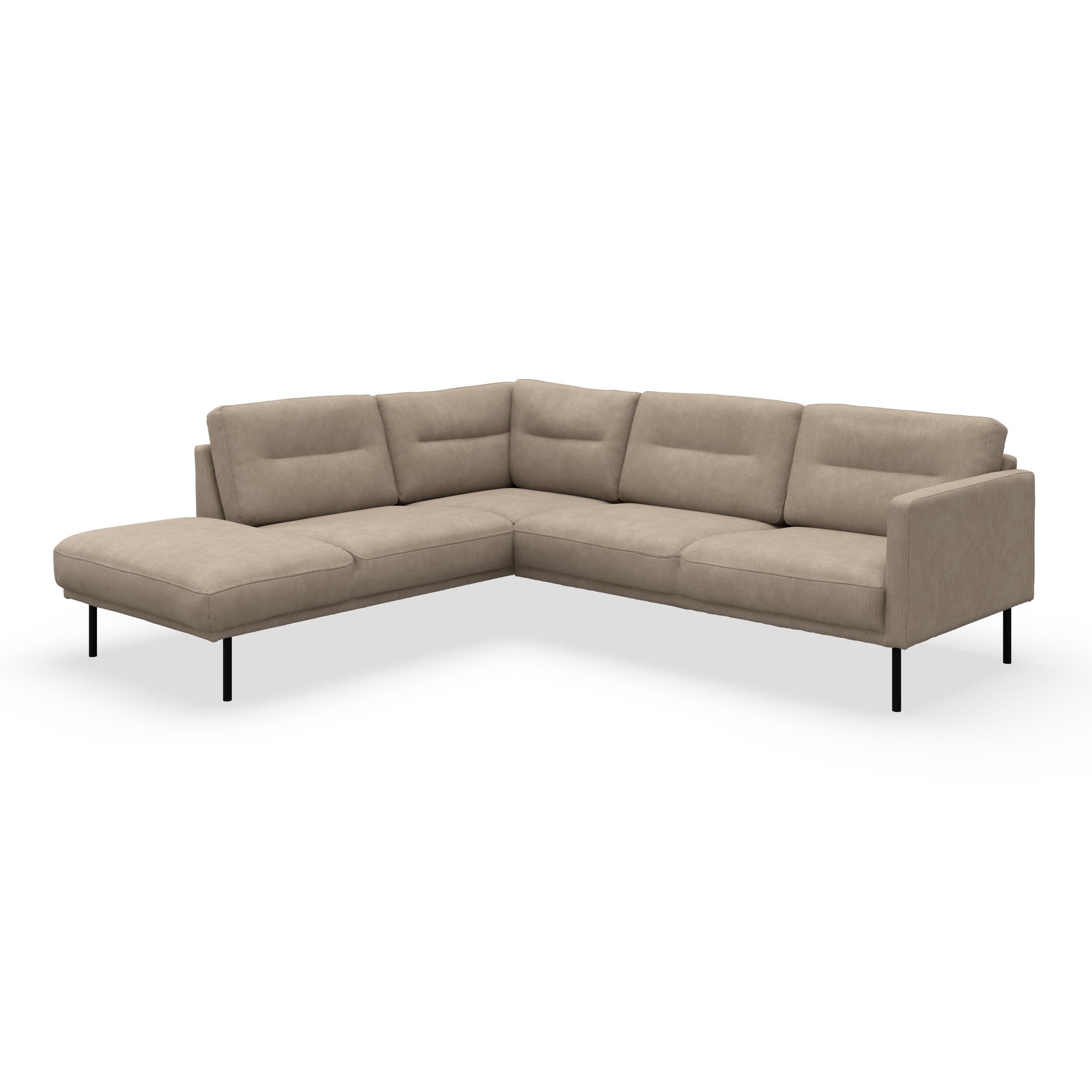 Larvik venstrevendt hjørnesofa med pufafslutning