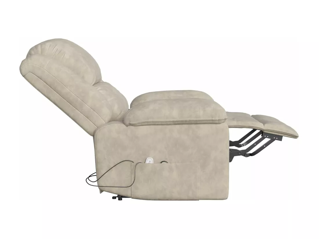 Fauteuil relax électrique en inclinable en Tissu - Girs - L93 x W102 x H106 cm - Gris 1