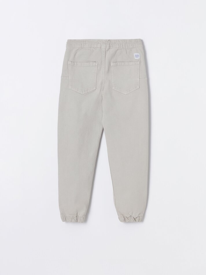 Calça jeans jogger confortável - Cinza