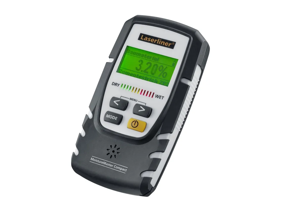 Laserliner MoistureMaster Compact Plus, Beton, Træ, Digital, Grå, 0 - 56,4%, 6LR61, 0 - 40 °C
