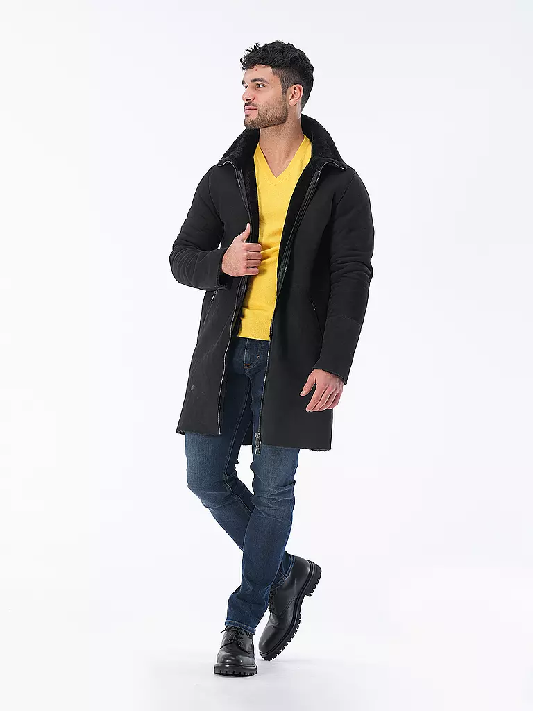 GIORGIO BRATO Lederjacke grau
