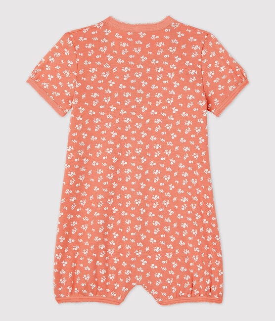 Combicourt fleuri bébé en coton biologique