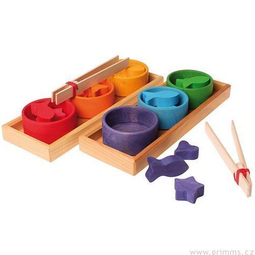 Grimm's sorteerspel regenboogbakjes 42125