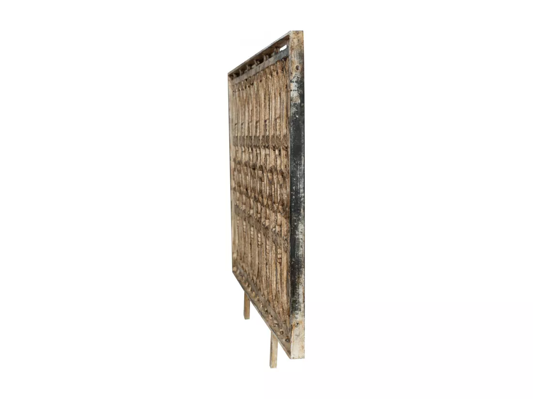 BISCOTTINI Rambarde - Fer Forgé Finition Antique - Clôture en Fer - Garde-Corps en Métal - Porte Décorative - Portail d'Entrée - 123x4x100cm