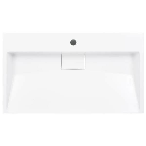 vidaXL Vask 80x46x11 cm mineralstøpt/marmorstøpt hvit
