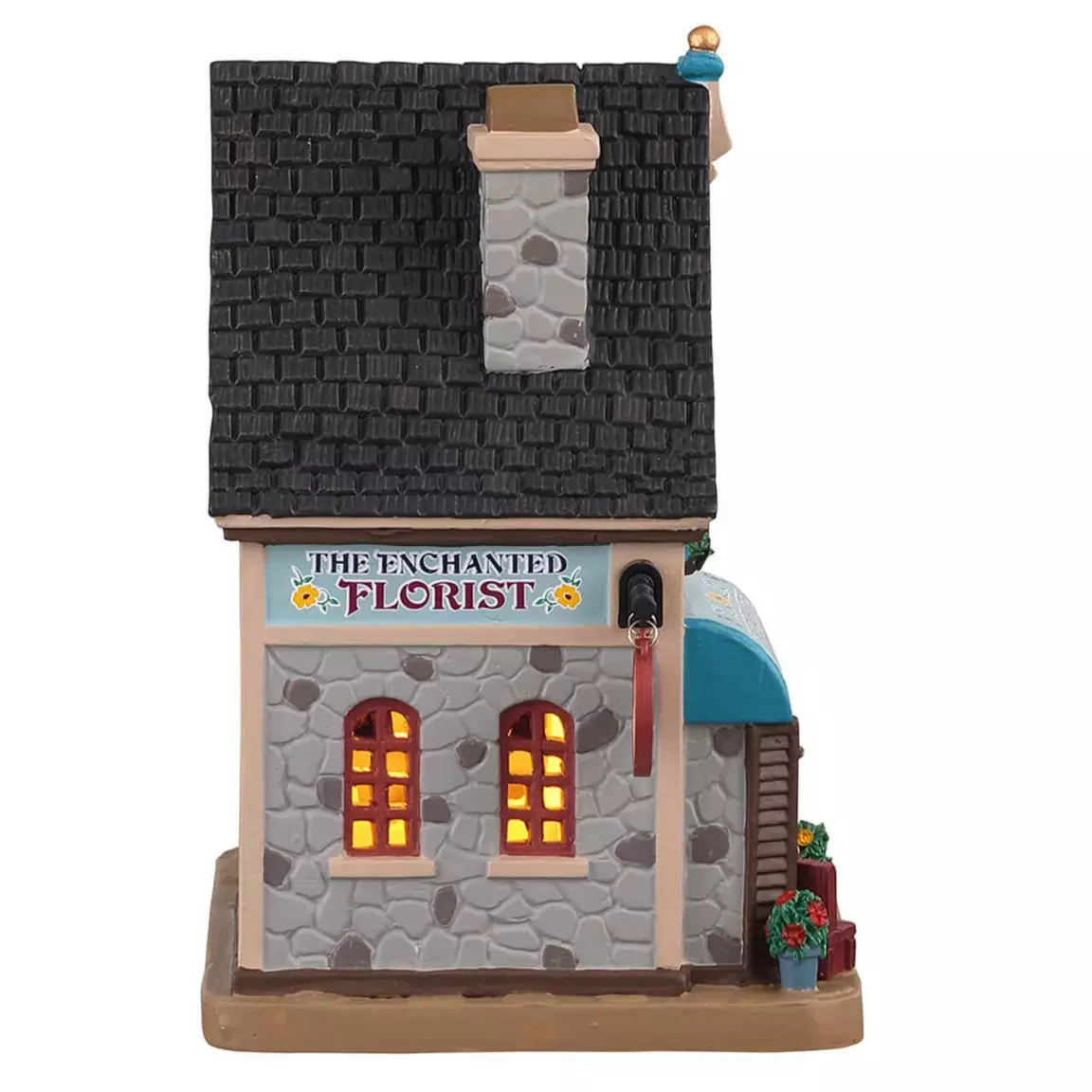 Village de Noël Lemax à piles lumineux Le Fleuriste enchanté