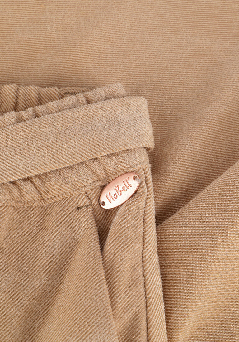 NOBELL beige nobell flared broek say palazzo pants with selffabric belt