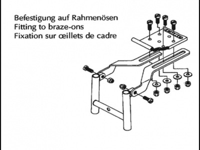 Pletscher Gepäckträgerbefestigung auf Rahmenöse 235mm kaufen | Bike-Discount