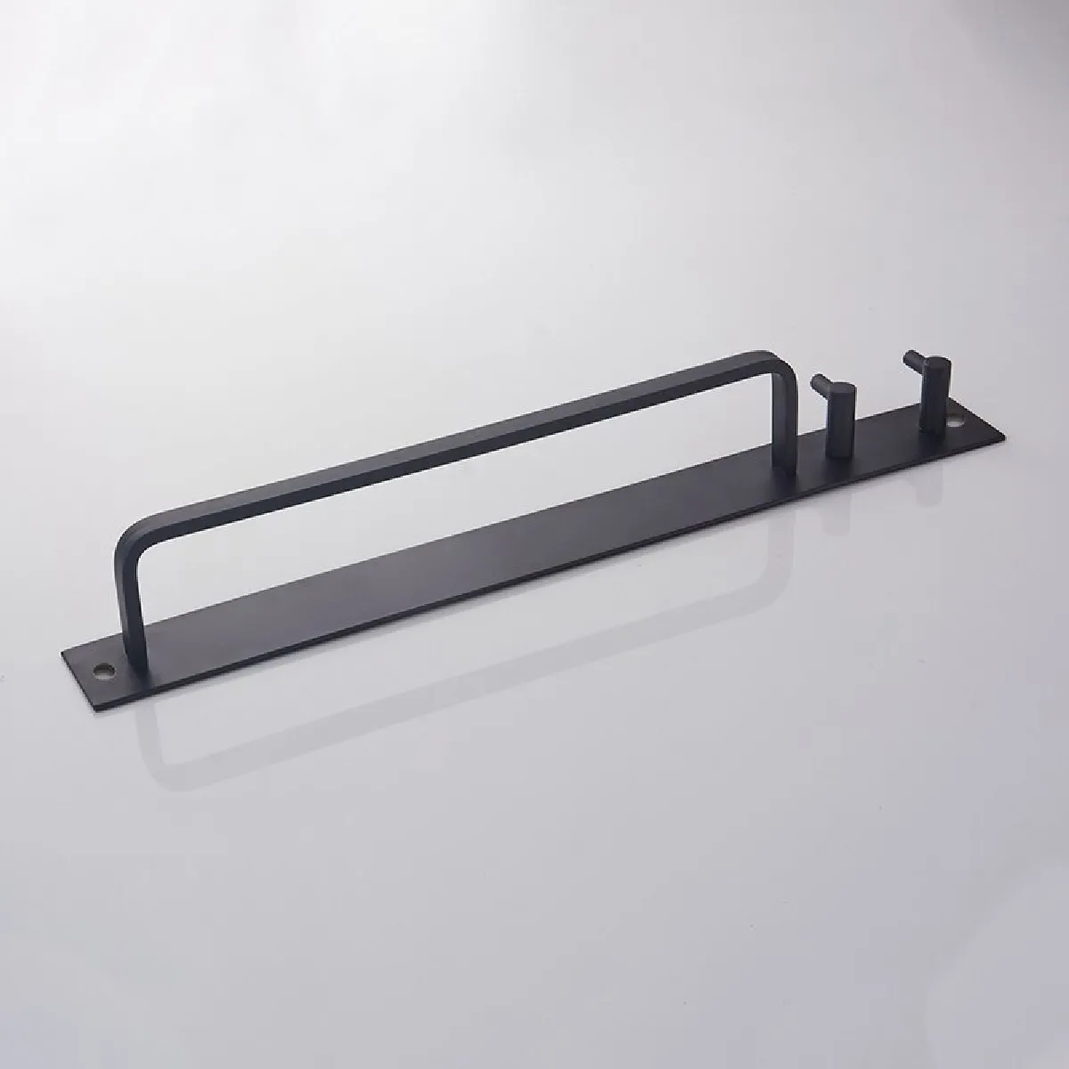 Porte-serviette mural aluminium Universal - Noir