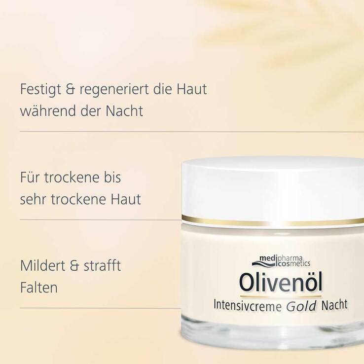 Olivenöl Intensivcreme Gold Zell-Aktiv Nachtcreme, 50 ml