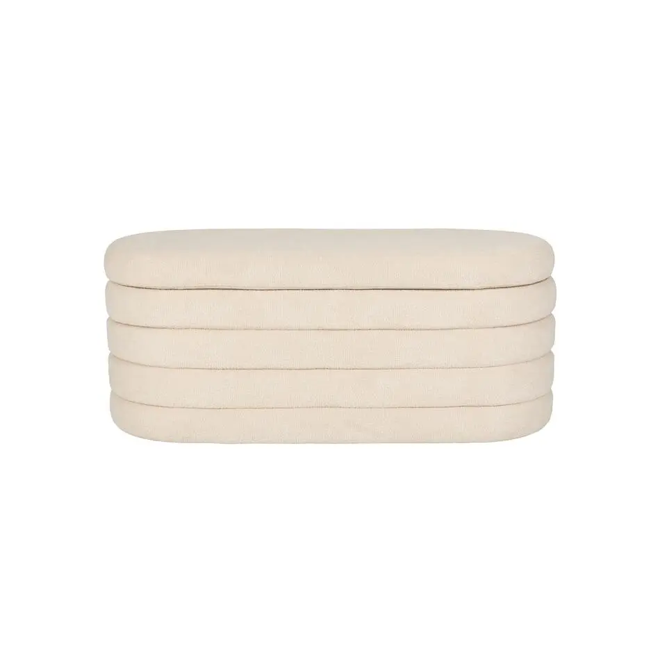 Housecraft Living Zuma bankje Bouclé Wit/ Beige
