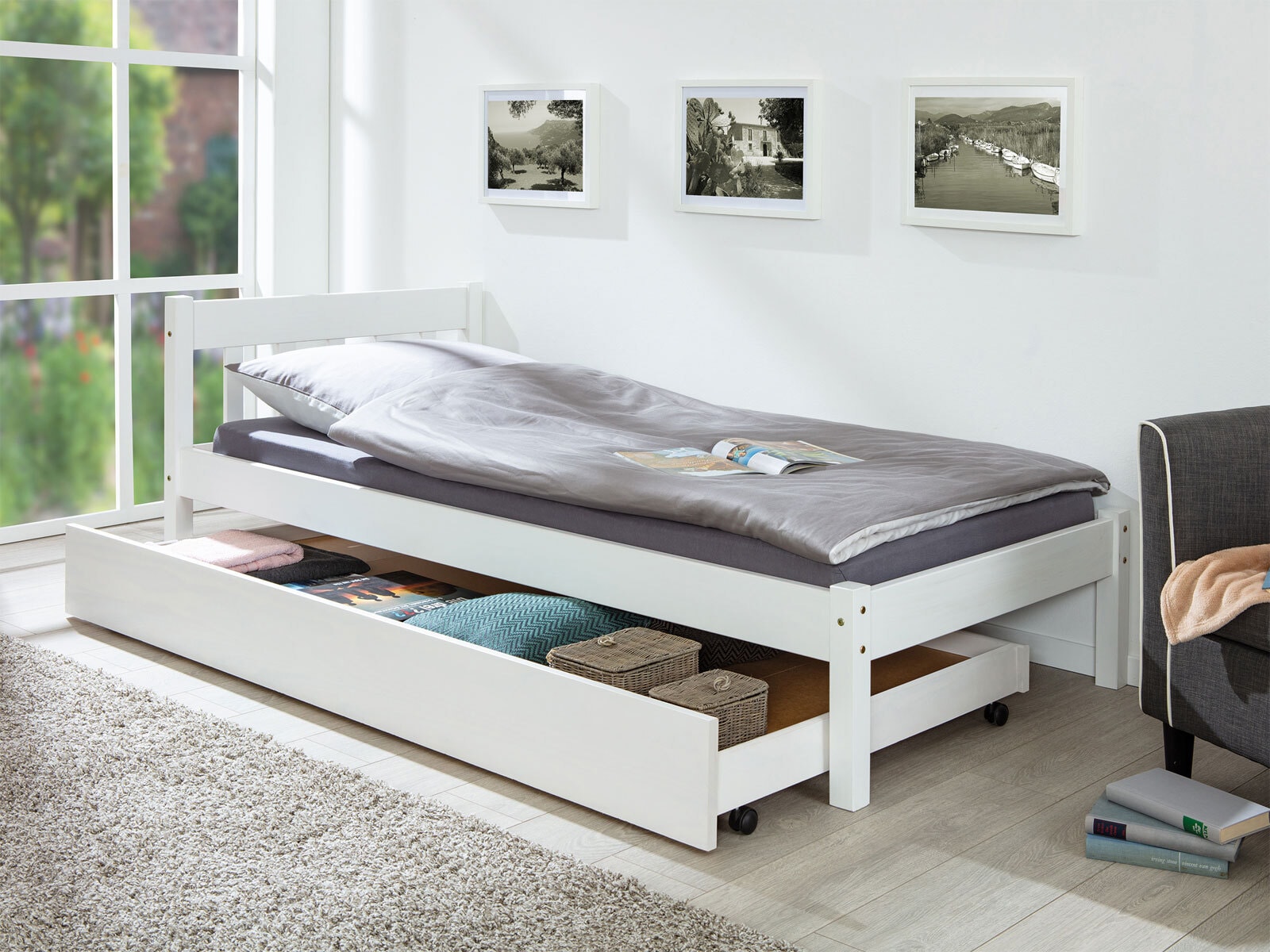 Bettschublade LOUNIS weiß