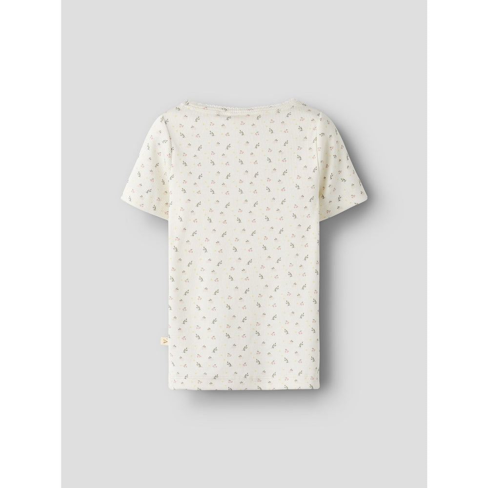 Køb Lil'Atelier Coconut Milk Small Flower Nmfgago Ss Slim Top Lil Noos