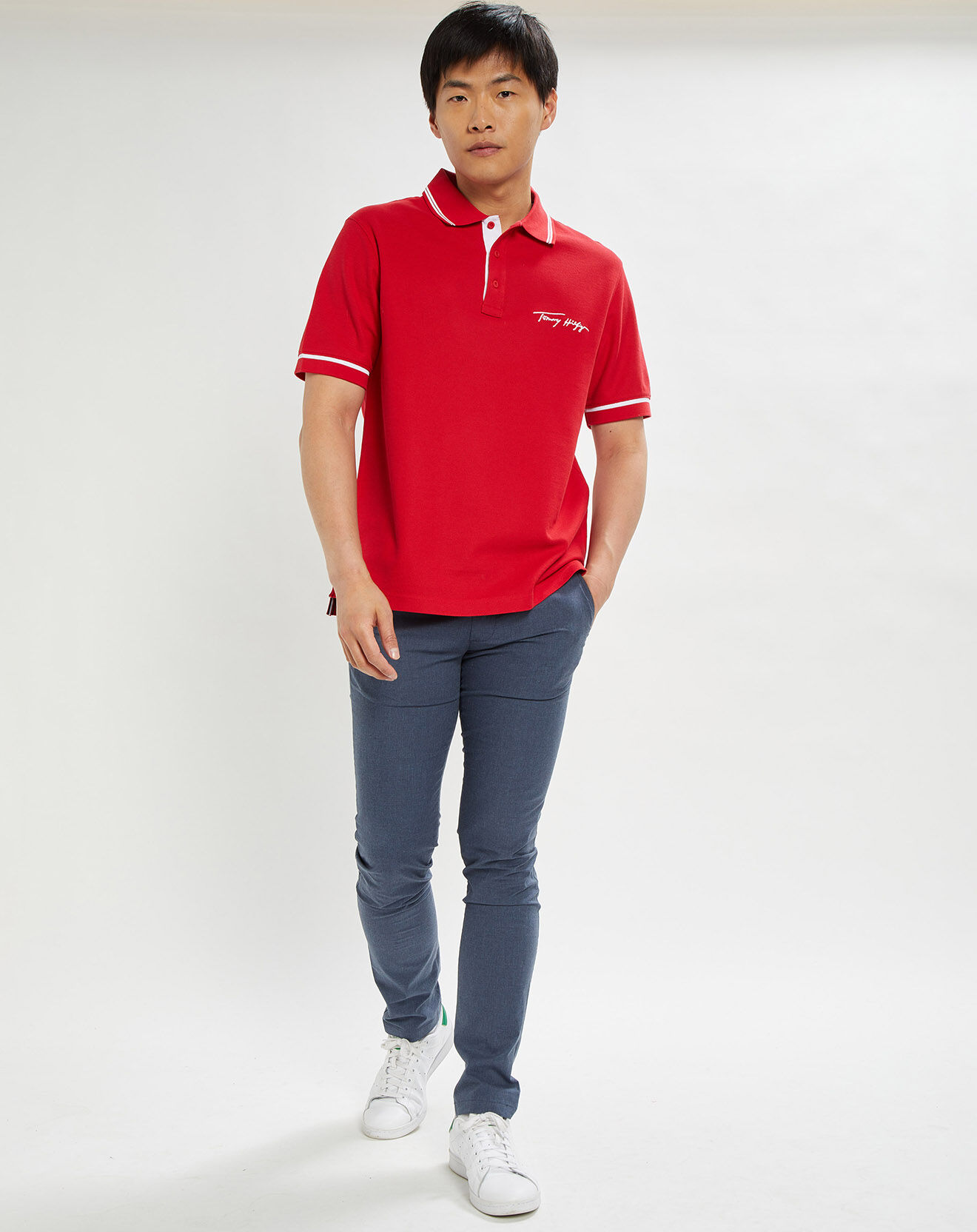 Tommy Hilfiger Polo regular fit tommy signature rouge