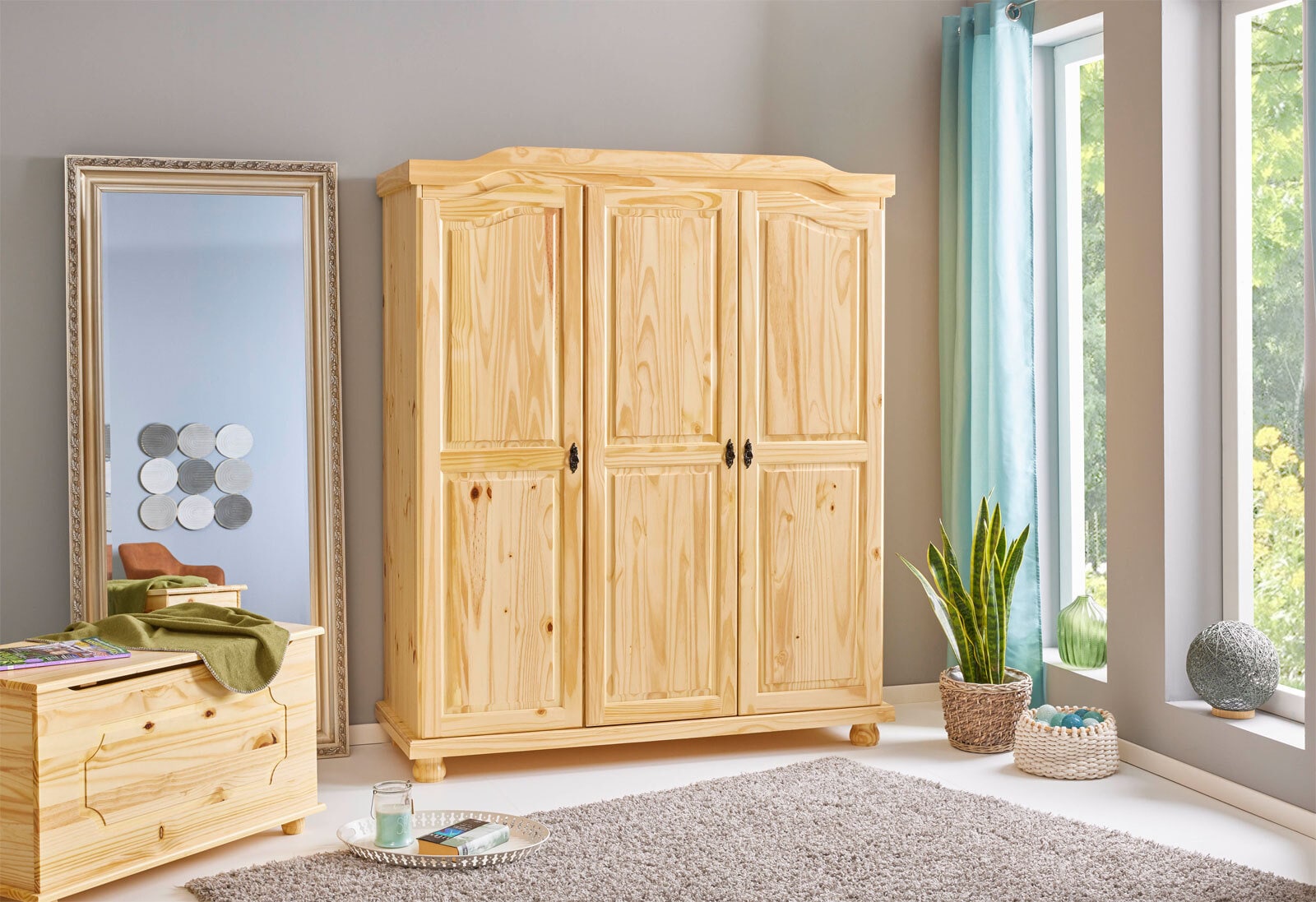 Drehtürenschrank NICOLAS 150 x 180 cm braun