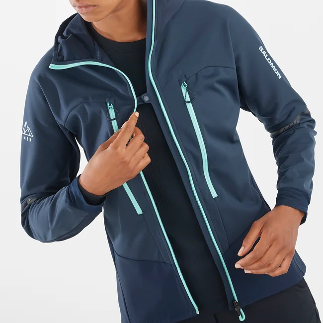 MTN  Windjacke mit Kapuze durchgehendem Reißverschluss Damen