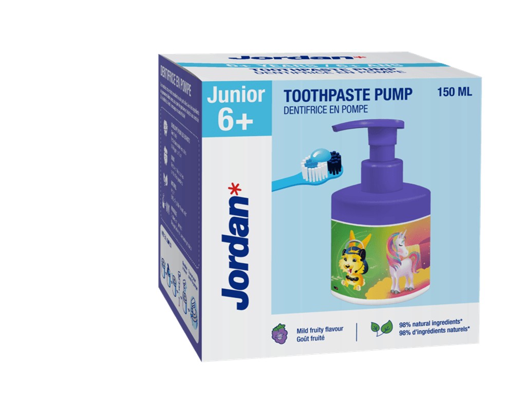 PASTA DE DENTES JORDAN PUMP INFANTIL 6-12 ANOS 150ML