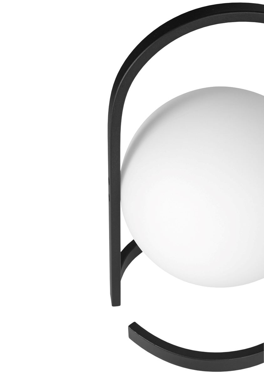 Led lykt svart/hvit - 22x34 cm