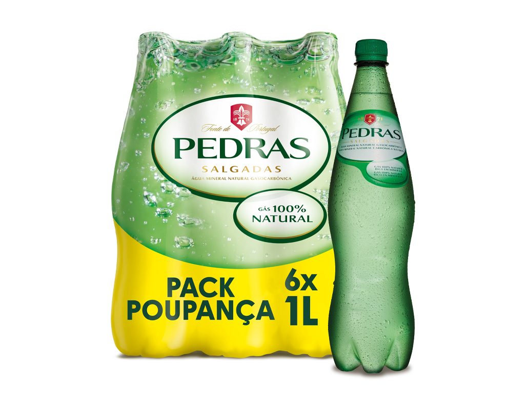 ÁGUA COM GÁS PEDRAS SALGADAS PACK 6X1L
