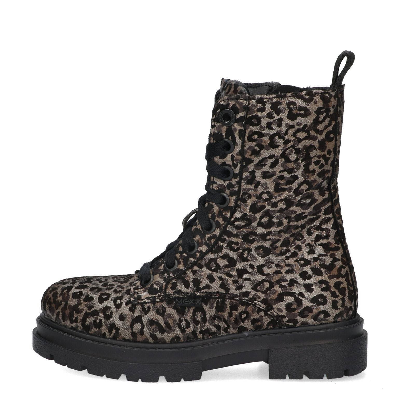 Mexx veterboots met panterprint goud