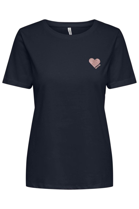 Only blauwe dames t-shirt