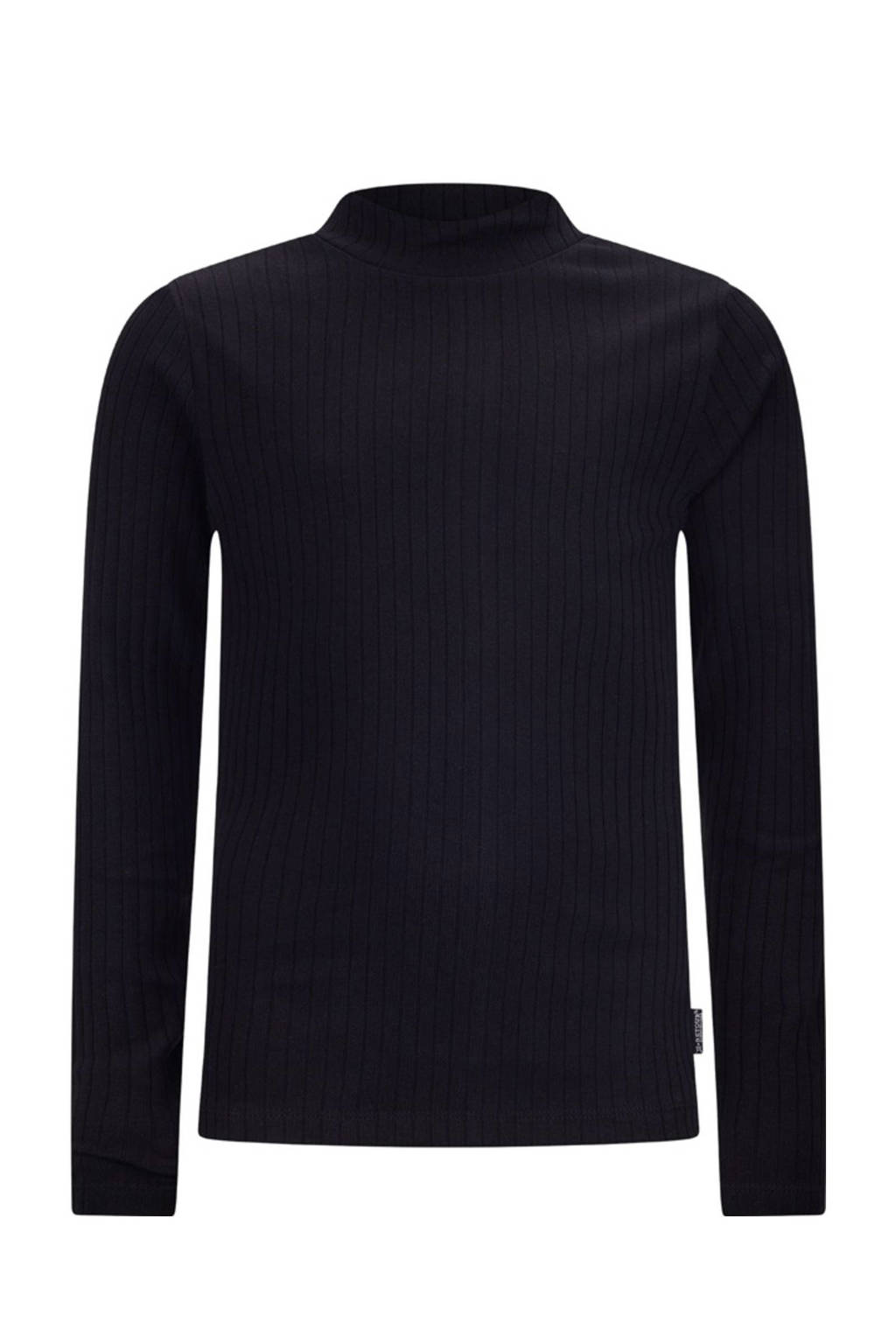 Retour Jeans longsleeve zwart rib gebreid