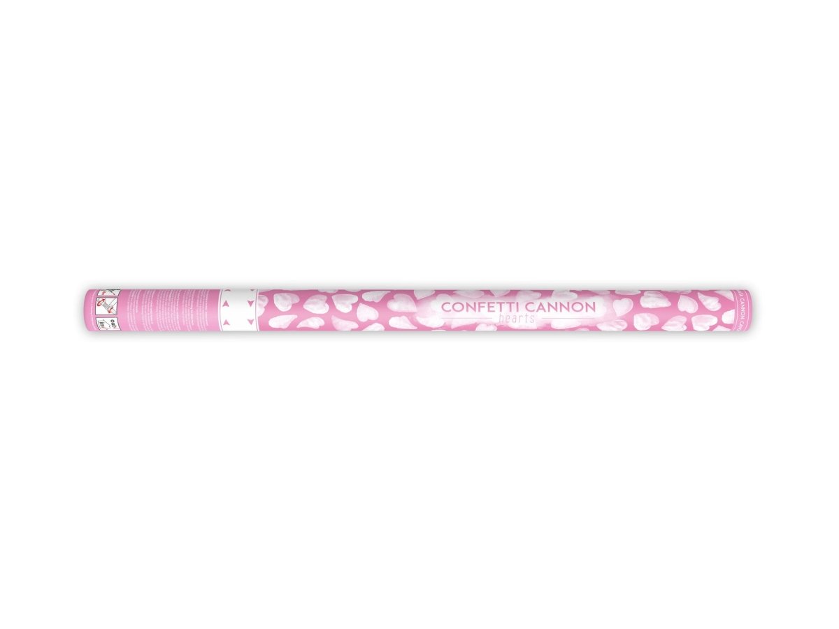 Confetti Kanon Hartjes Wit 80cm