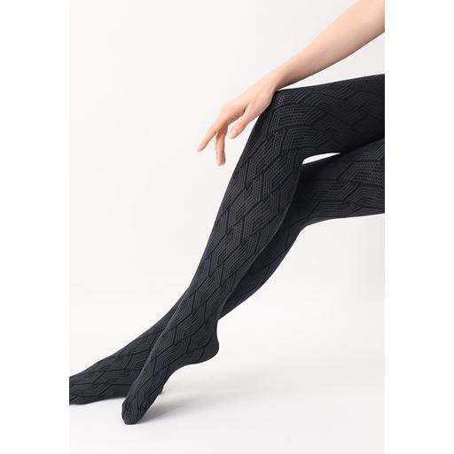 Oroblu Jacquard Design 60 Strømpebukser, Grey, L/XL