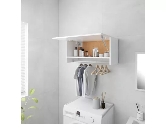 Garde-robe blanc 70x32,5x35 cm bois d'ingénierie