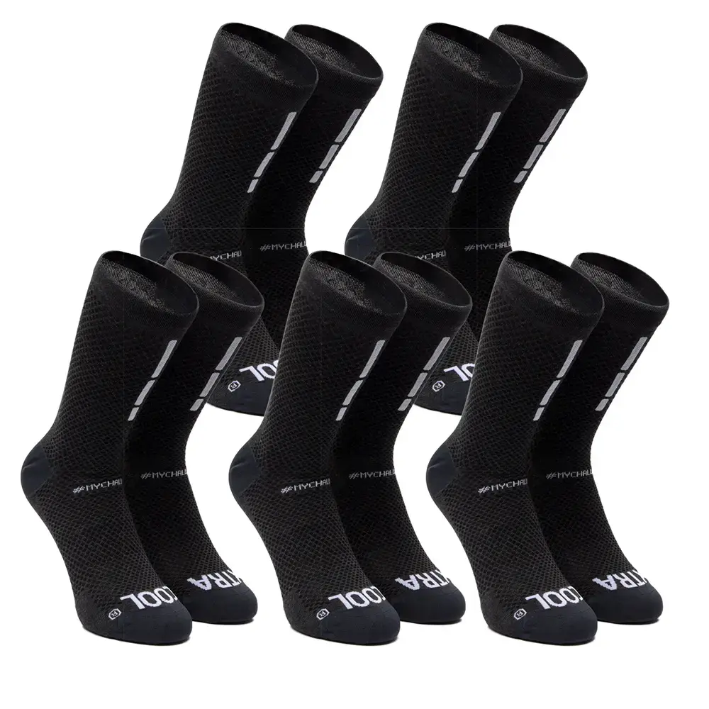 FUTURUM XTRA COOL Lyocell 5-pack Fietssokken Donkergrijs