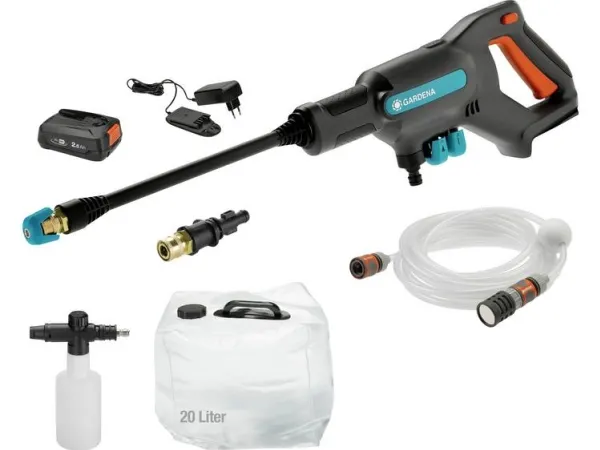 Gardena Batteridrevet højtryksrenser AquaClean 24/18V, premiumsæt