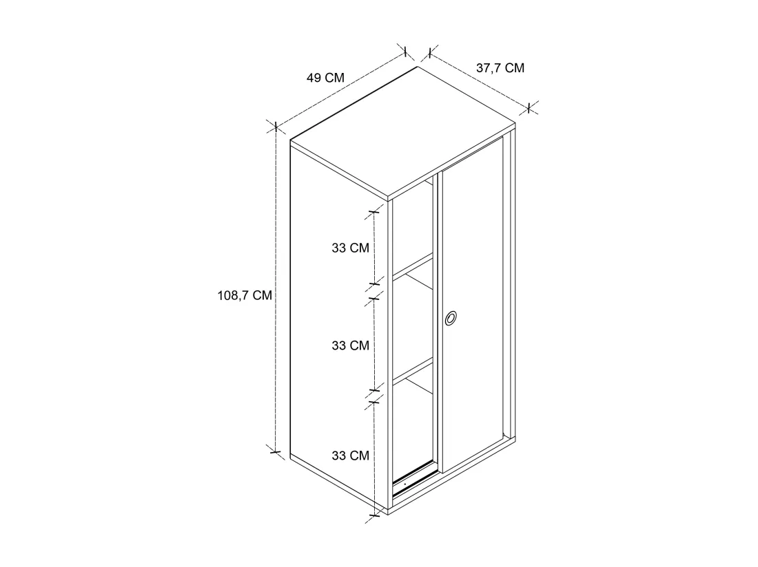 Armoire de bureau Armoire à dossiers Ulas 3x