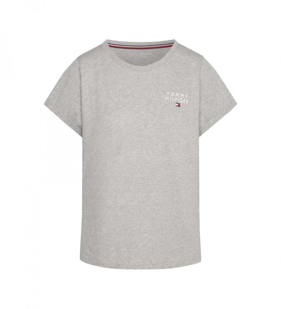 Camiseta Tommy Hilfiger cinza com barra dobrada