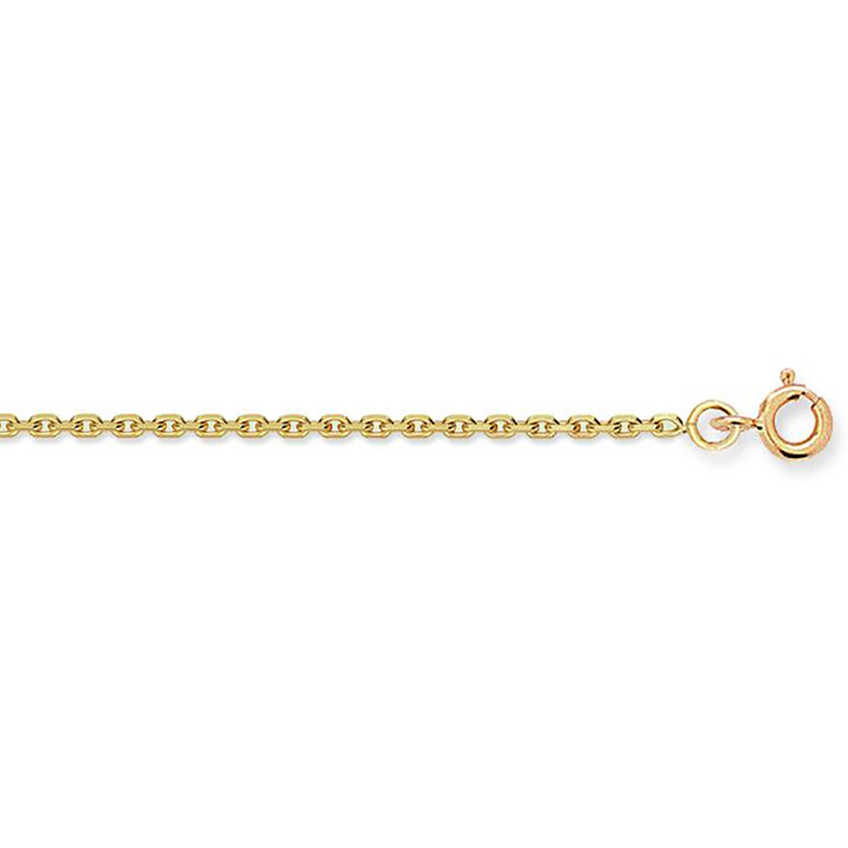 Chaîne or jaune 375/1000 maille forçat 1.6mm