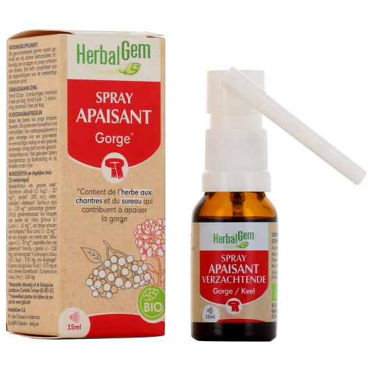 Herbalgem spray apaisant pour la gorge - Gemmothérapie