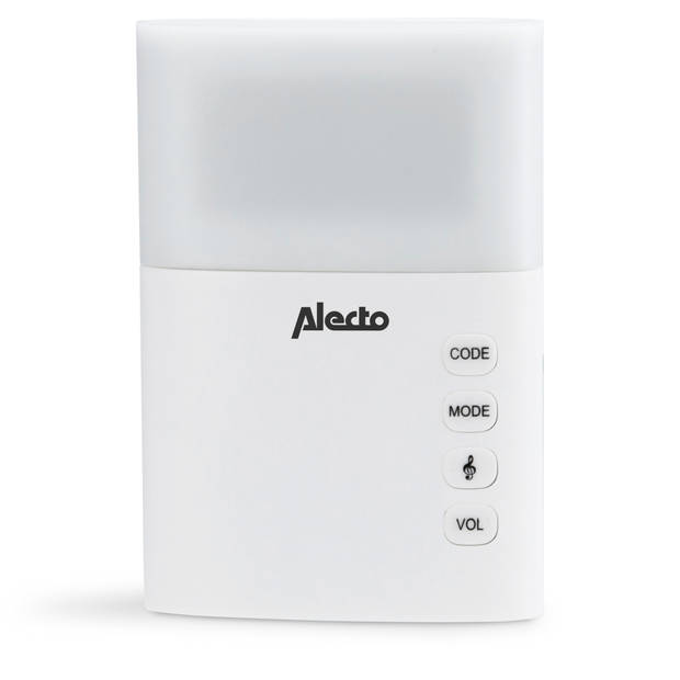 Draadloze deurbel met flitslicht Alecto Wit
