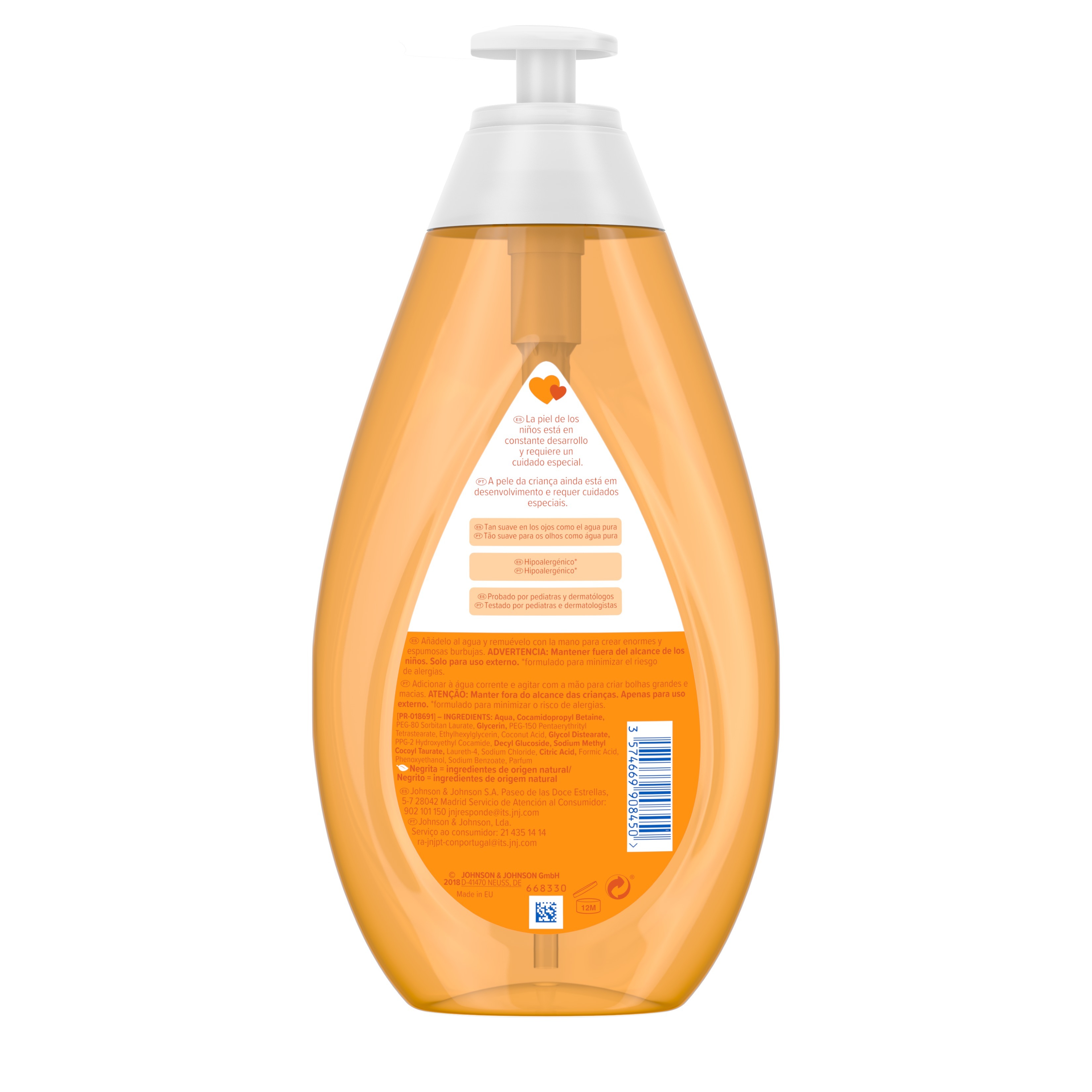 GEL DE BANHO JOHNSON'S BABY BOLHAS DE ESPUMA 750 ML