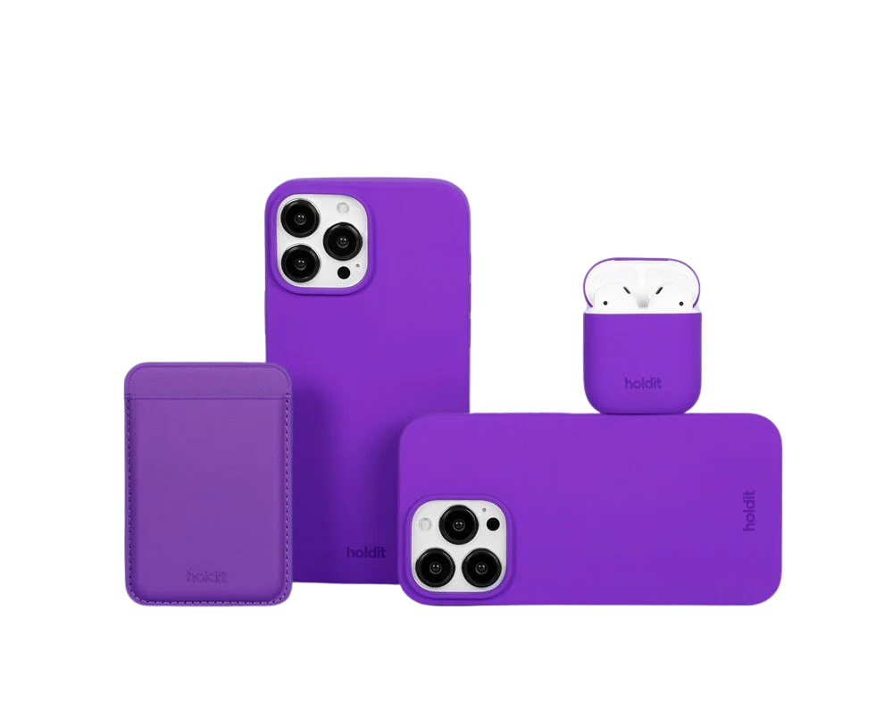 Holdit  Silicone AirPods 1/2 cover - Bright Purple