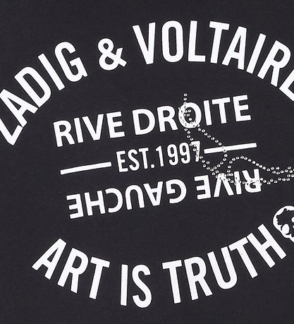 Zadig & Voltaire T-Shirt - Schwarz m. Print/Pailletten