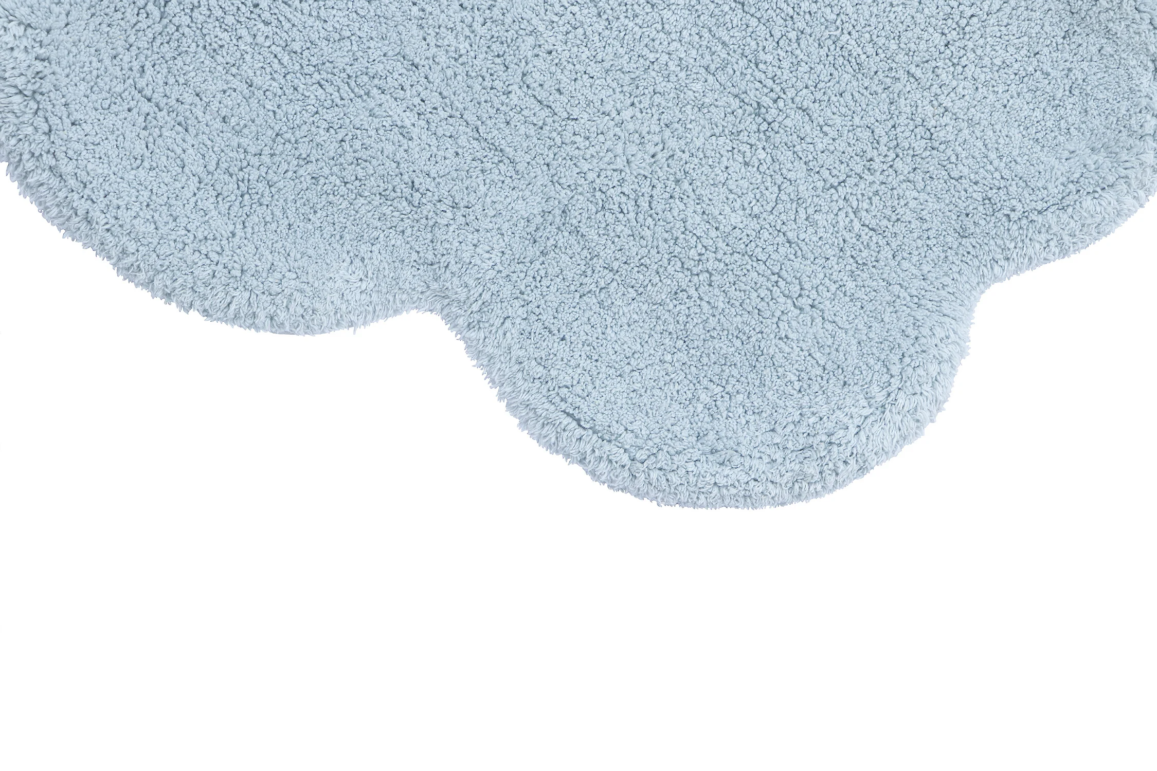 MINI-UNES - Tapis rectangulaire lavable en coton | Bleu