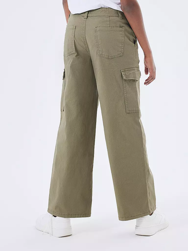 NAME IT Mädchen Cargohose NKFROSE olive