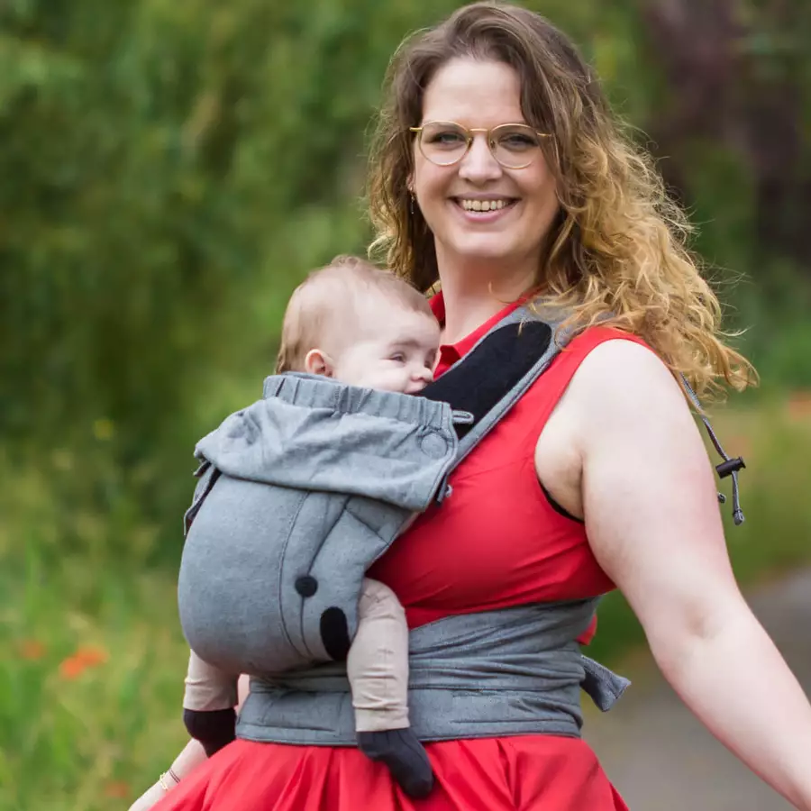 Hoppediz Babytrage Bondolino London  weiß-schwarz