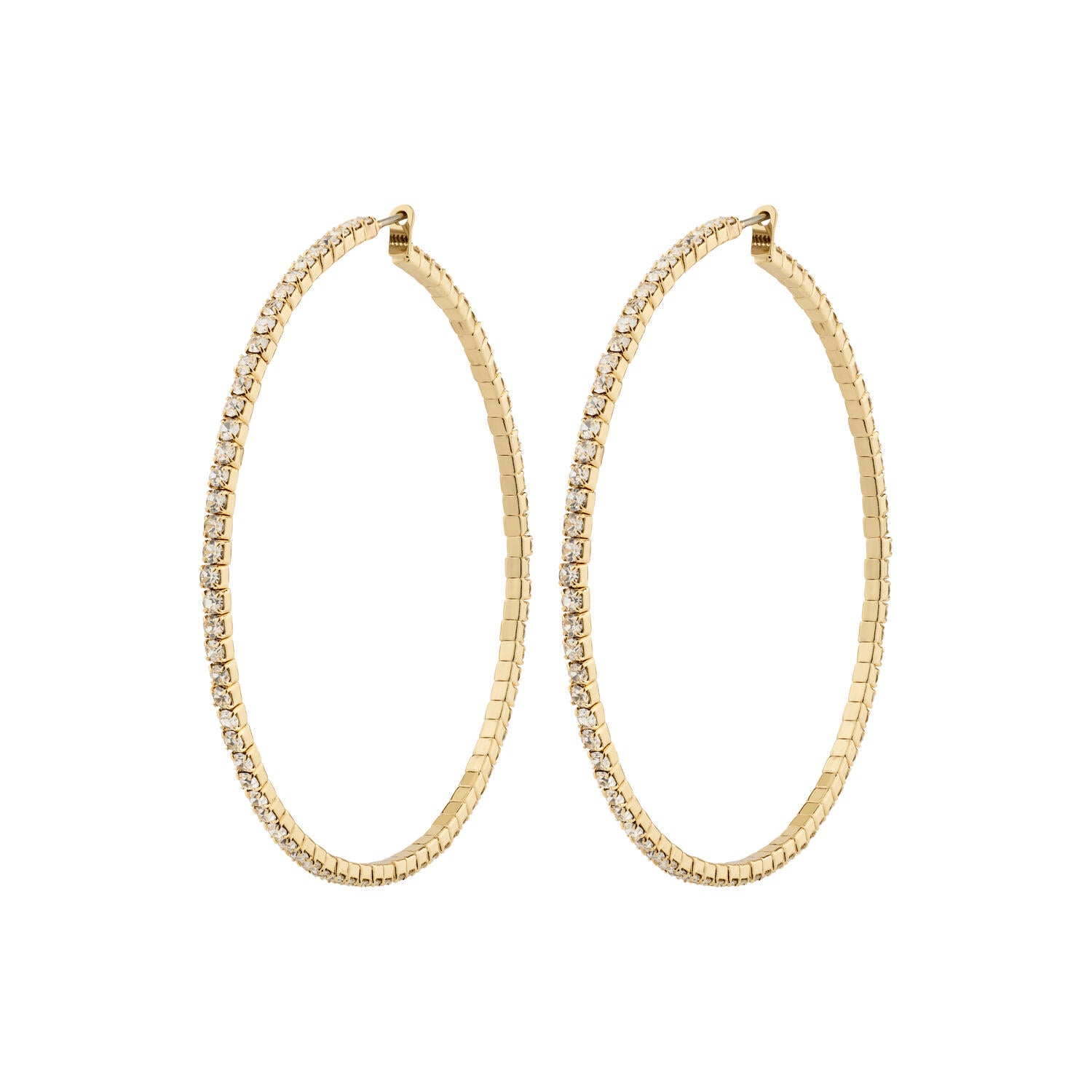 PILGRIM  SIDNEY crystal hoops - forgyldt