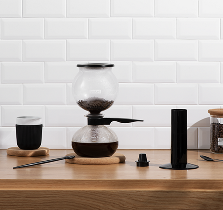 Cafetière à dépression Pebo avec réchaud - 8 tasses - BODUM